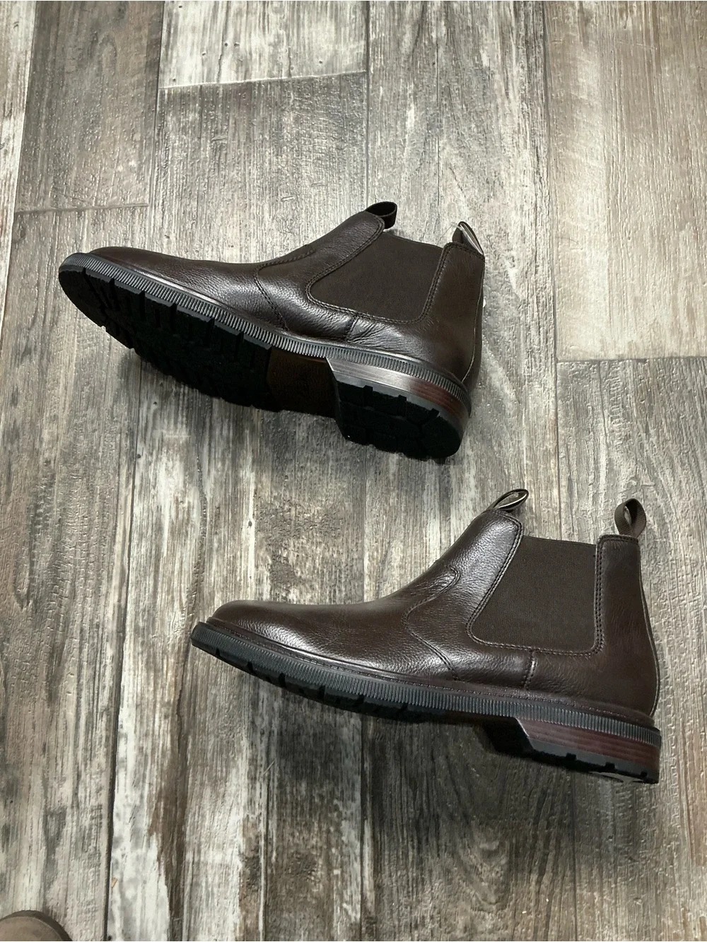 Clarks Men's Dark Brown Leather Chukka Chelsea Boots